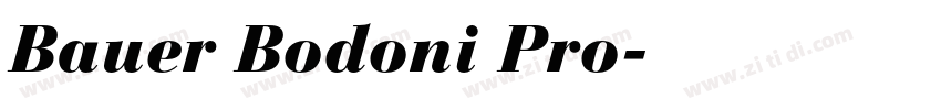 Bauer Bodoni Pro字体转换